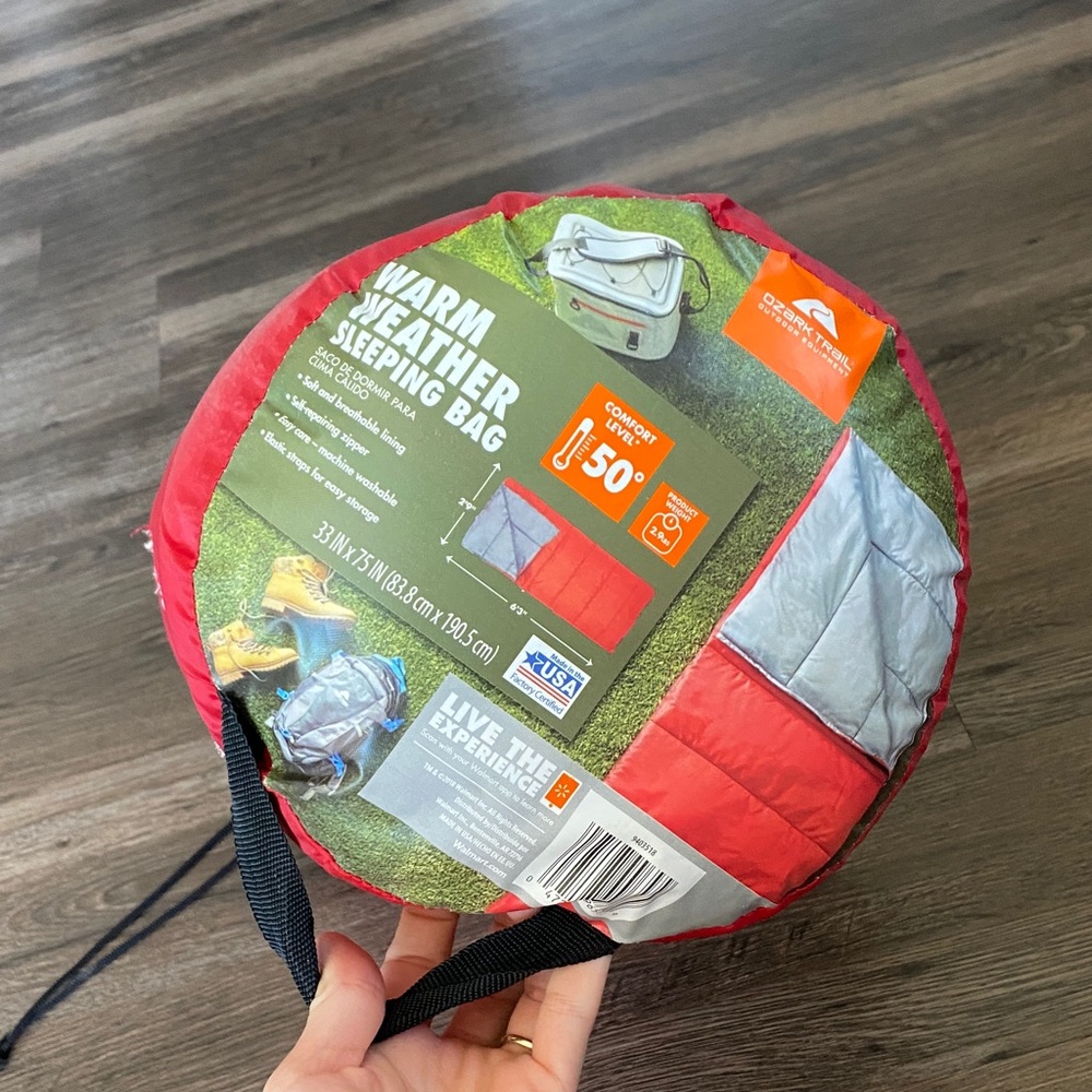 Ozark Trail Red and Gray Sleeping Bag